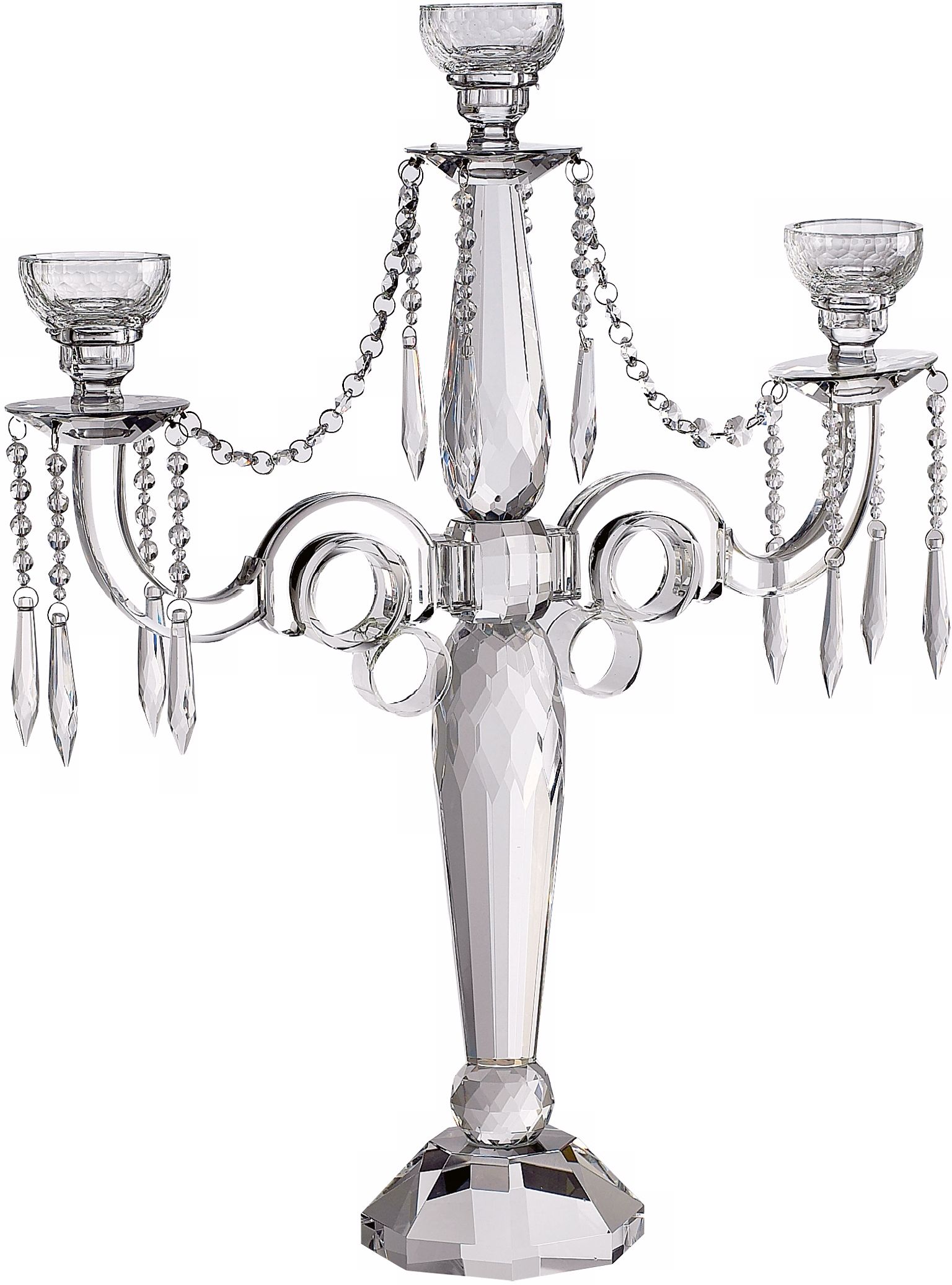 Classic Two Arm Crystal Candelabra Candle Holder