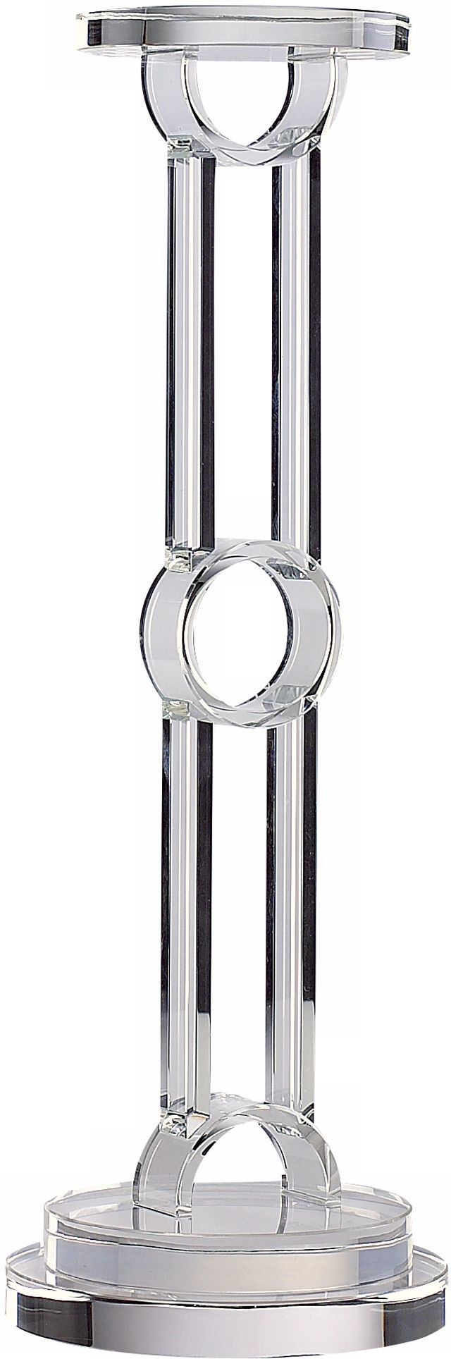 Crystal Circle 14" High Candle Holder