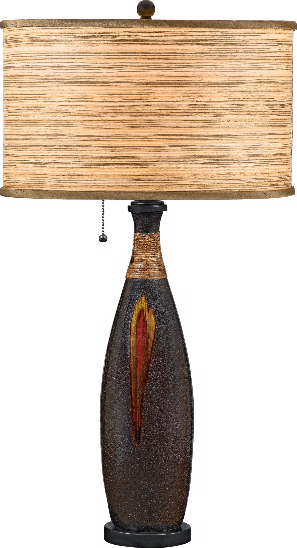 Quoizel Naturals Collection Soren Wood Veneer Table Lamp