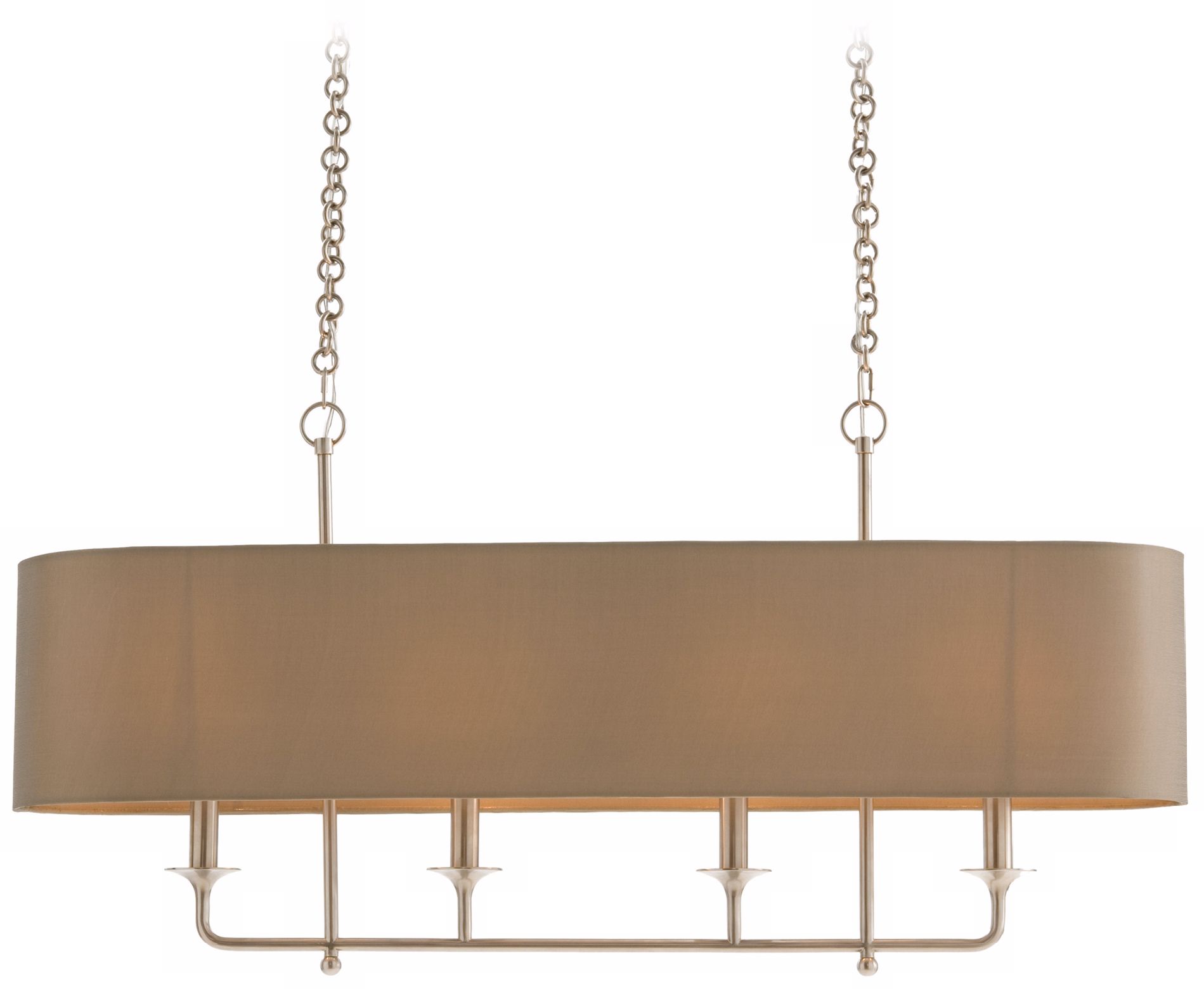 Arteriors Home Beatty Olive Grey Shade Oval Chandelier