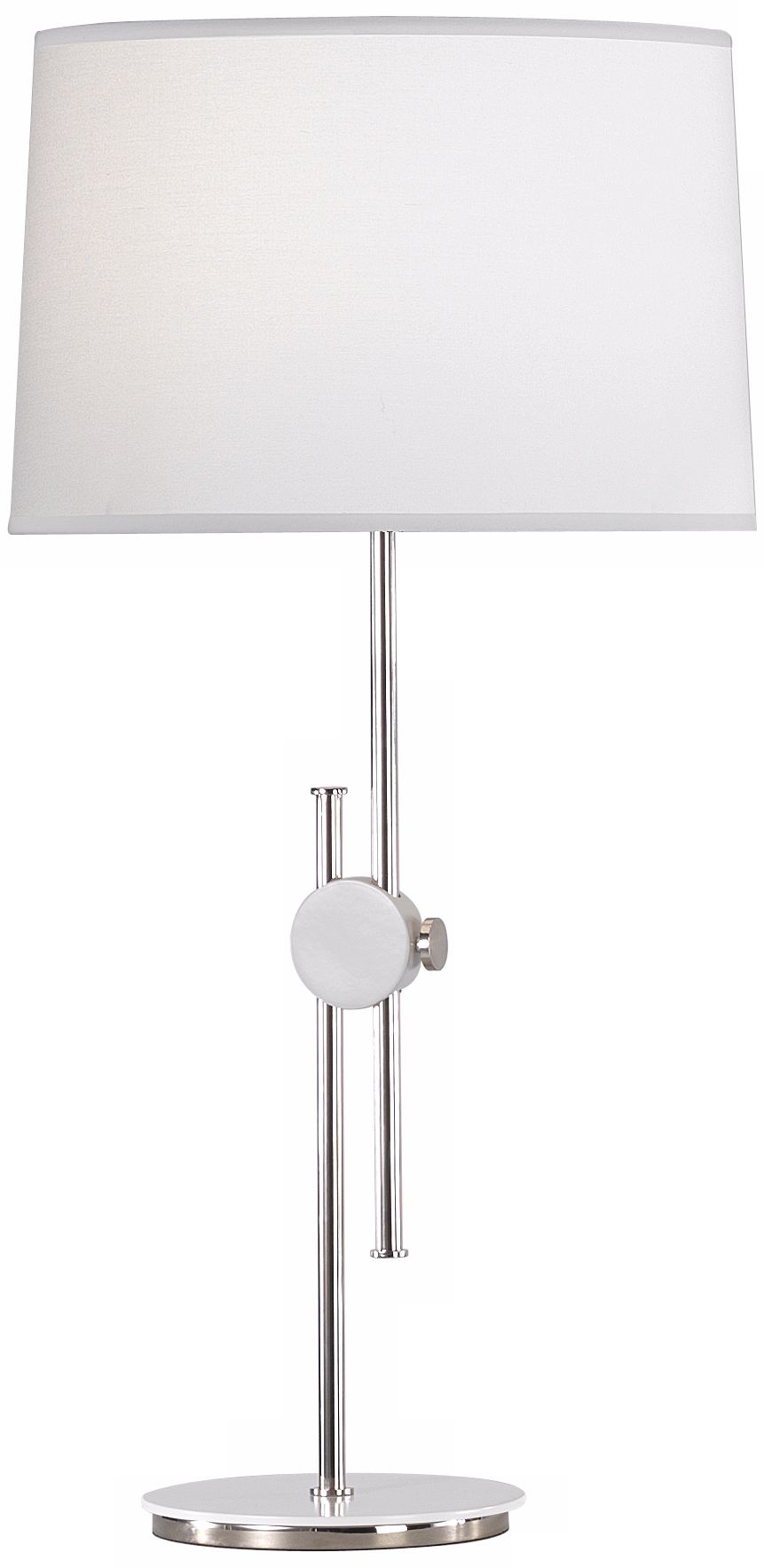 Robert Abbey Spot Brushed Nickel White Adjustable Table Lamp