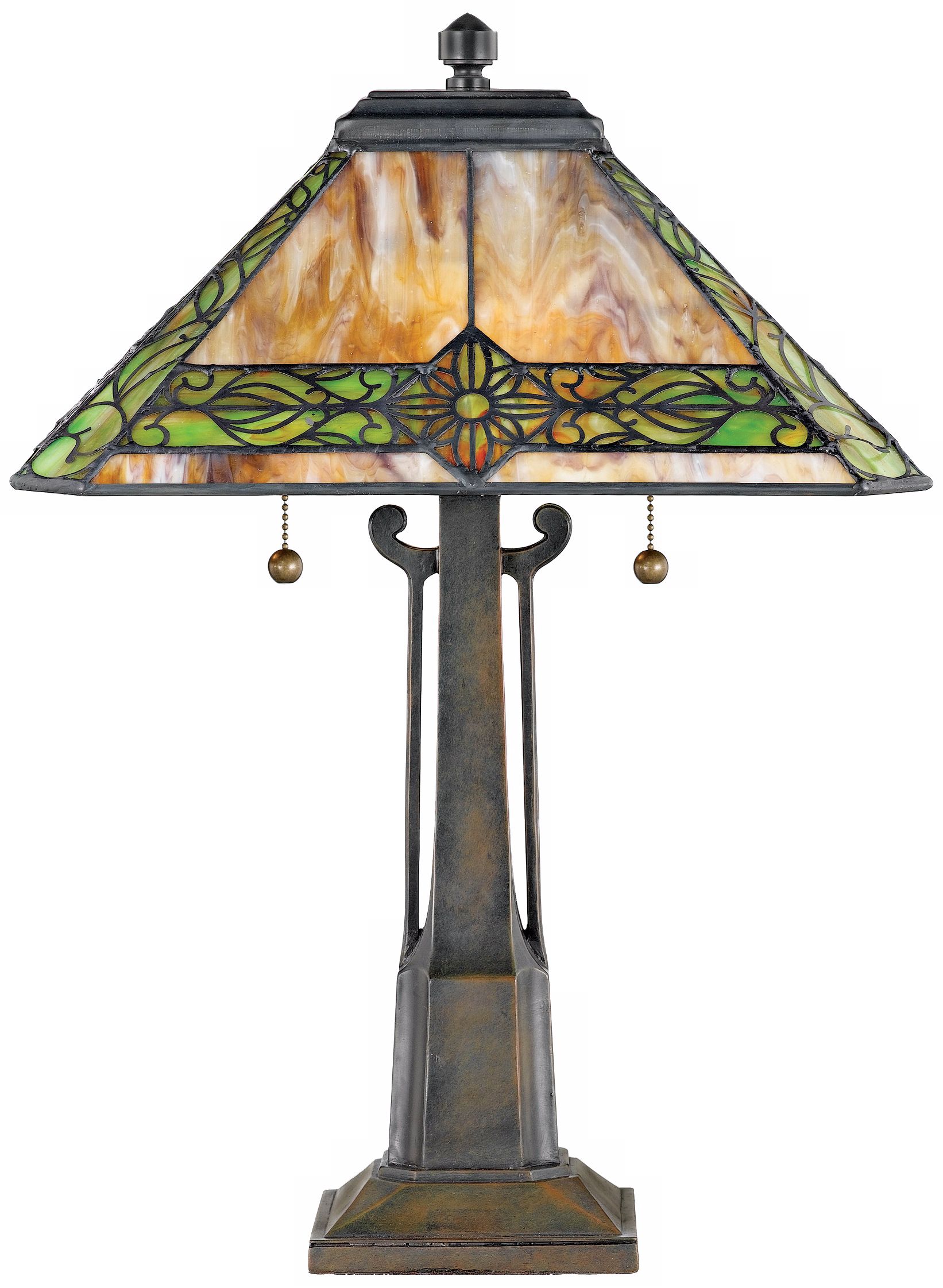 Quoizel Willamette Tiffany Glass Table Lamp