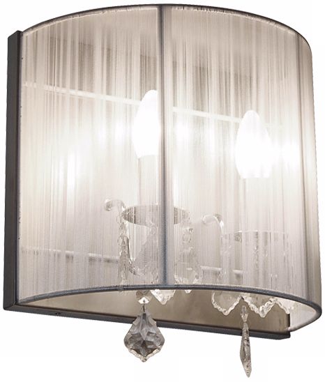 Artcraft Claremont  2-Light 13 1/4" High Nickel Wall Sconce