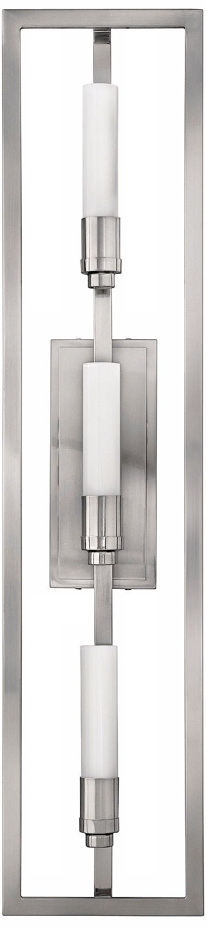 Flair Collection Brushed Steel 38 1/4" High Wall Sconce