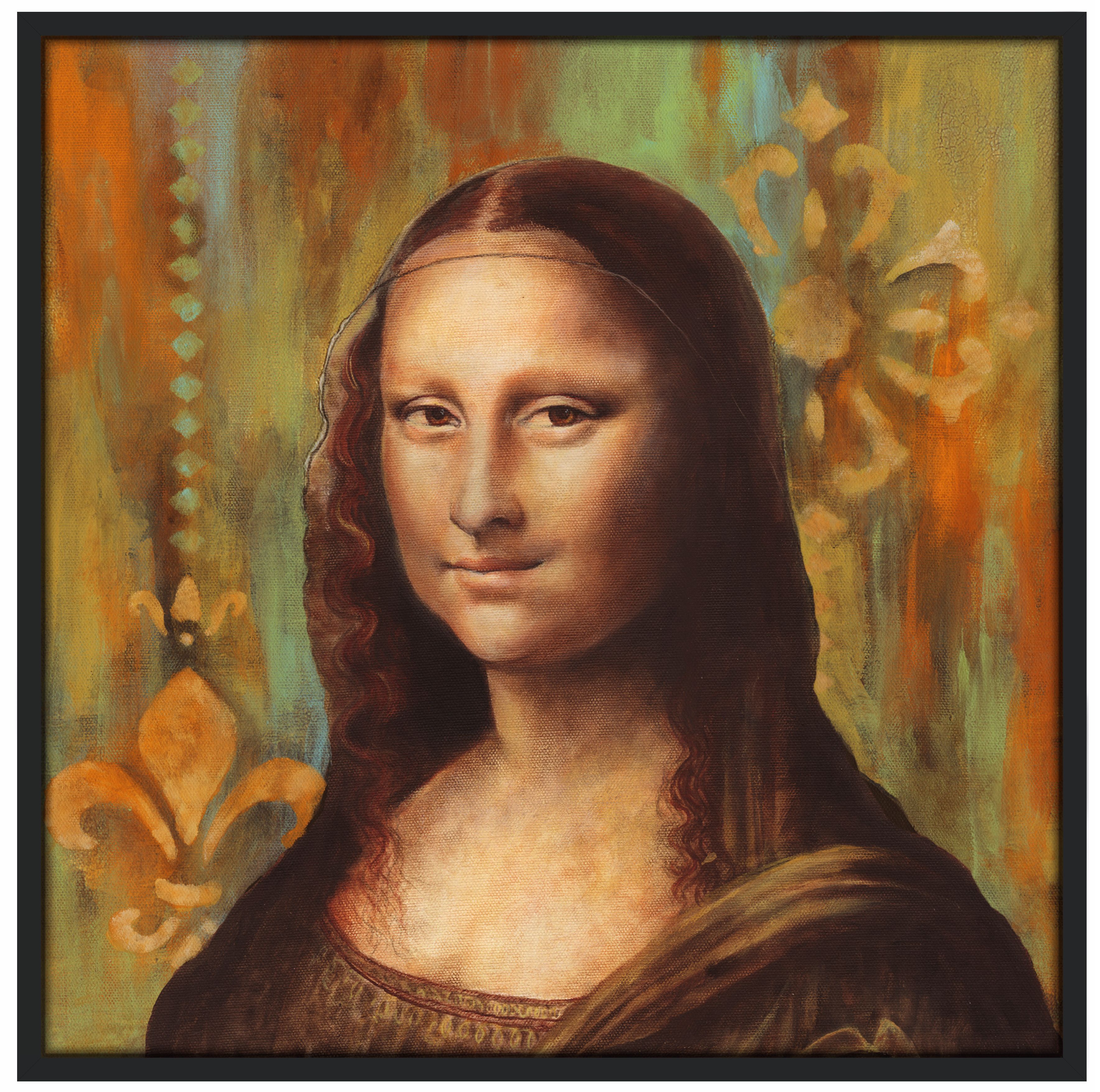 Florentine 37" Square Black Giclee Wall Art