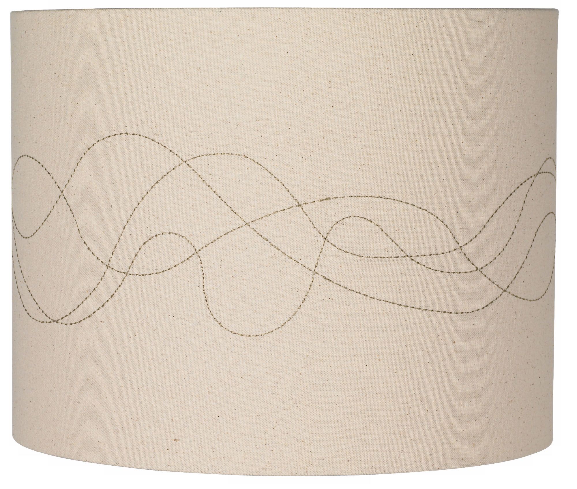 Linen Abstract Stitched Lamp Shade 14x14x11 (Spider)