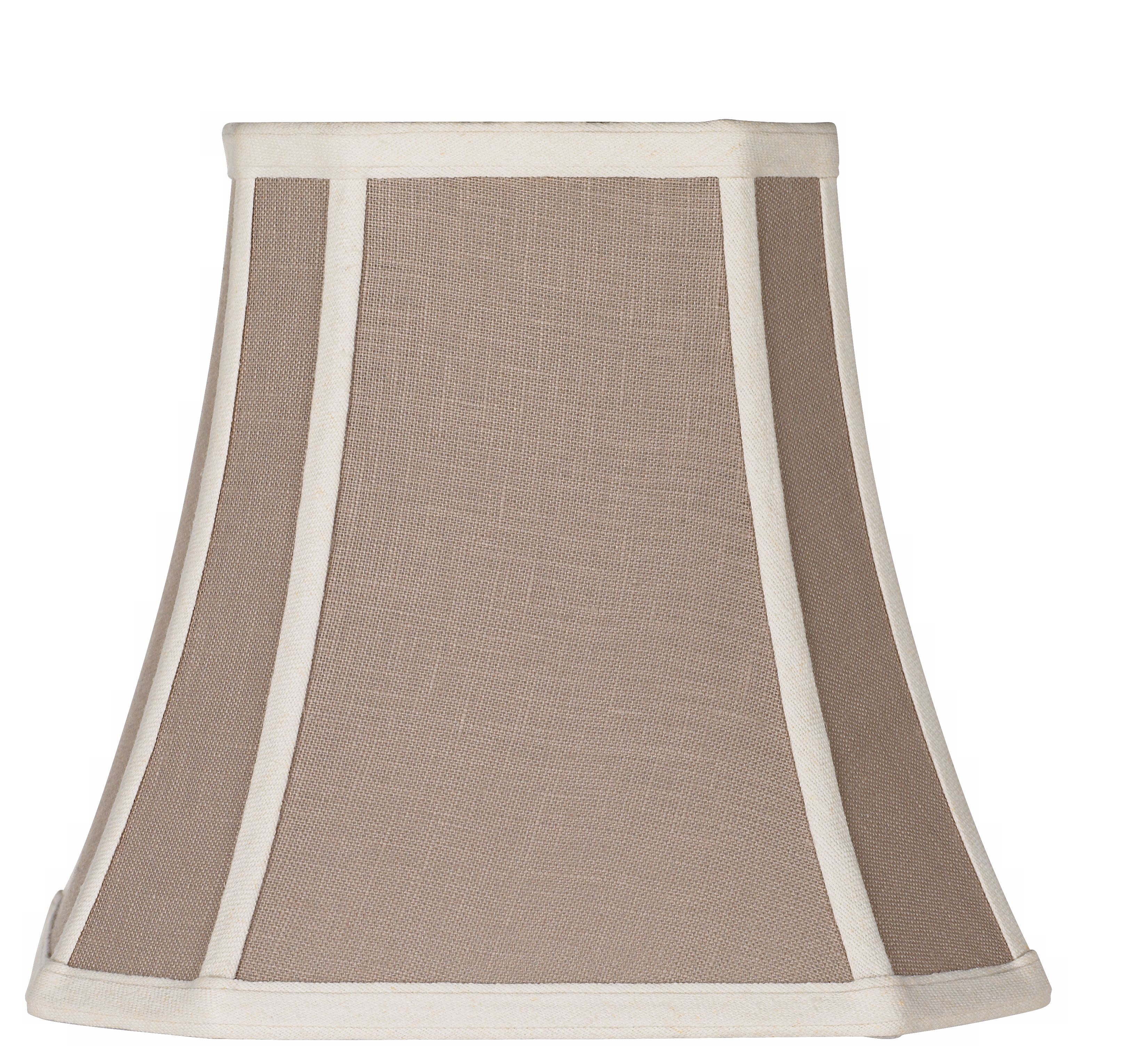 Taupe Linen Cut Corner Bell Shade 6x10x9 (Spider)