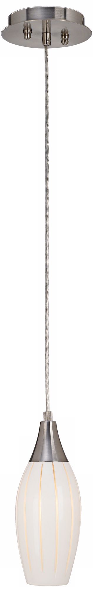 Possini Euro Design Grooved Glass Mini Pendant