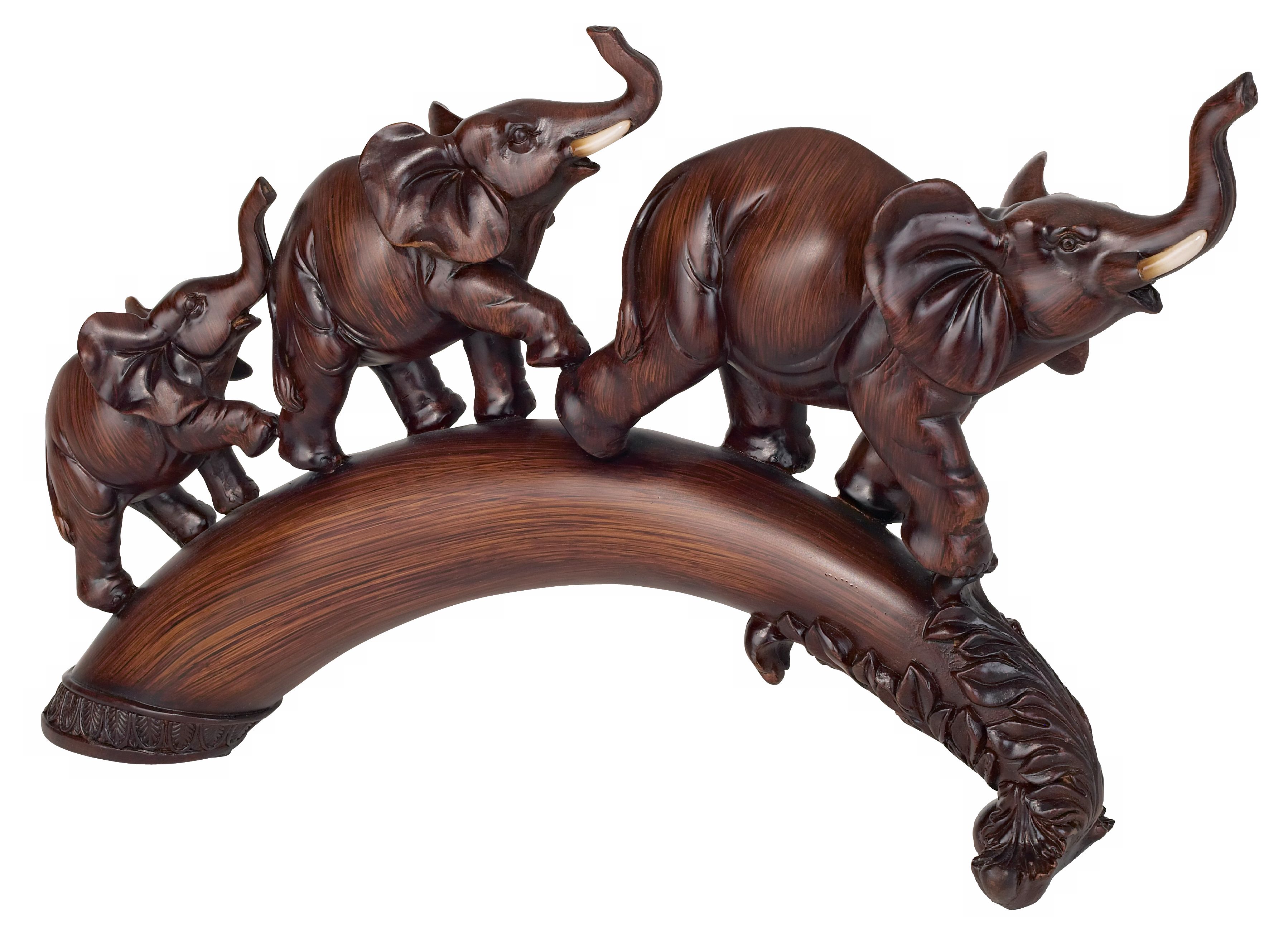 Migrating Elephant Family Sculpture