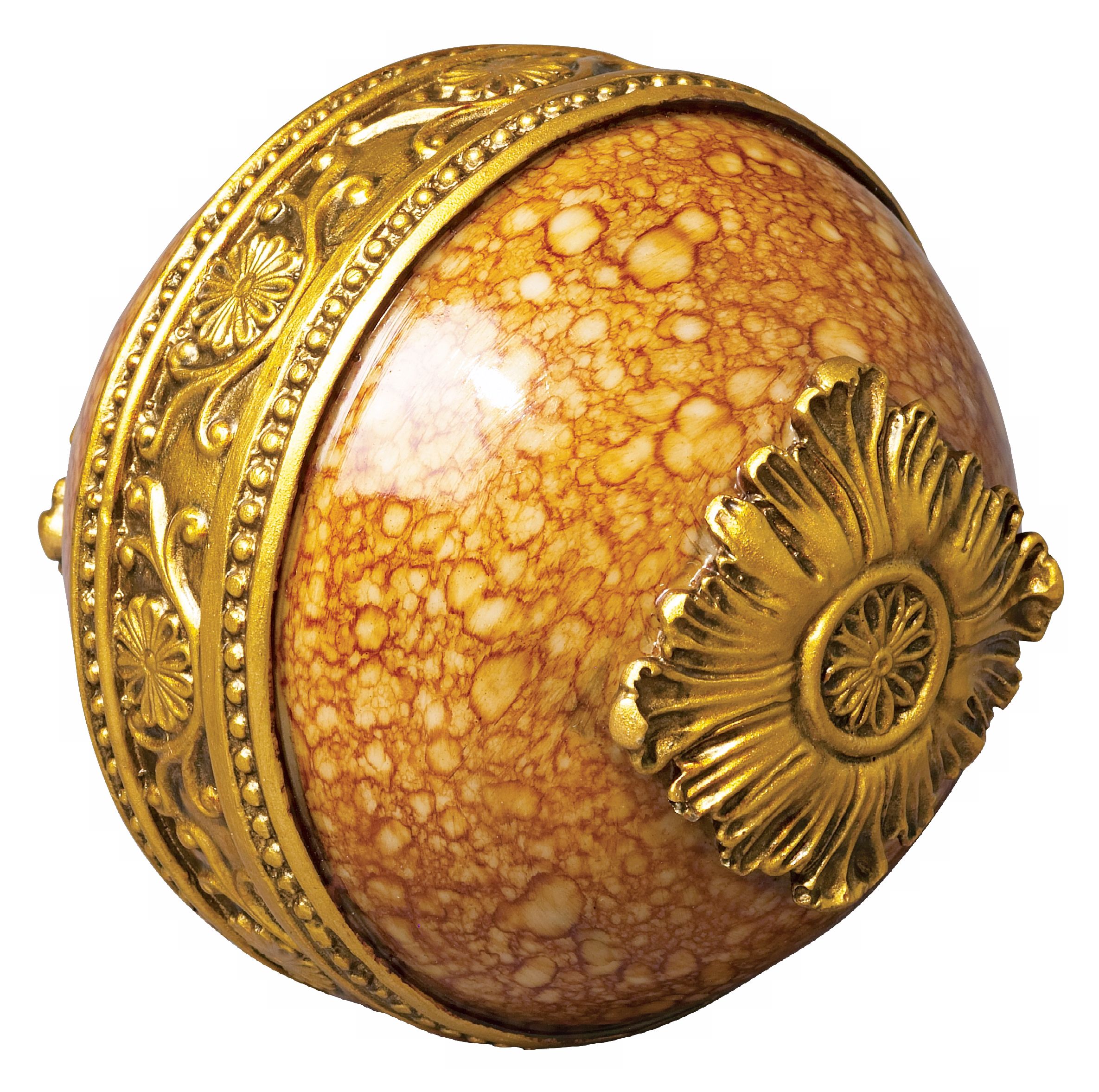 Amber with Gold Accents Decorative Ball