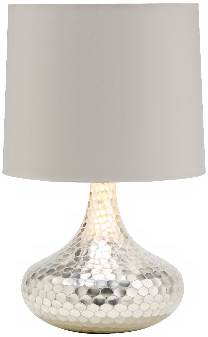 Tortoise Silver Bottle Neck Table Lamp