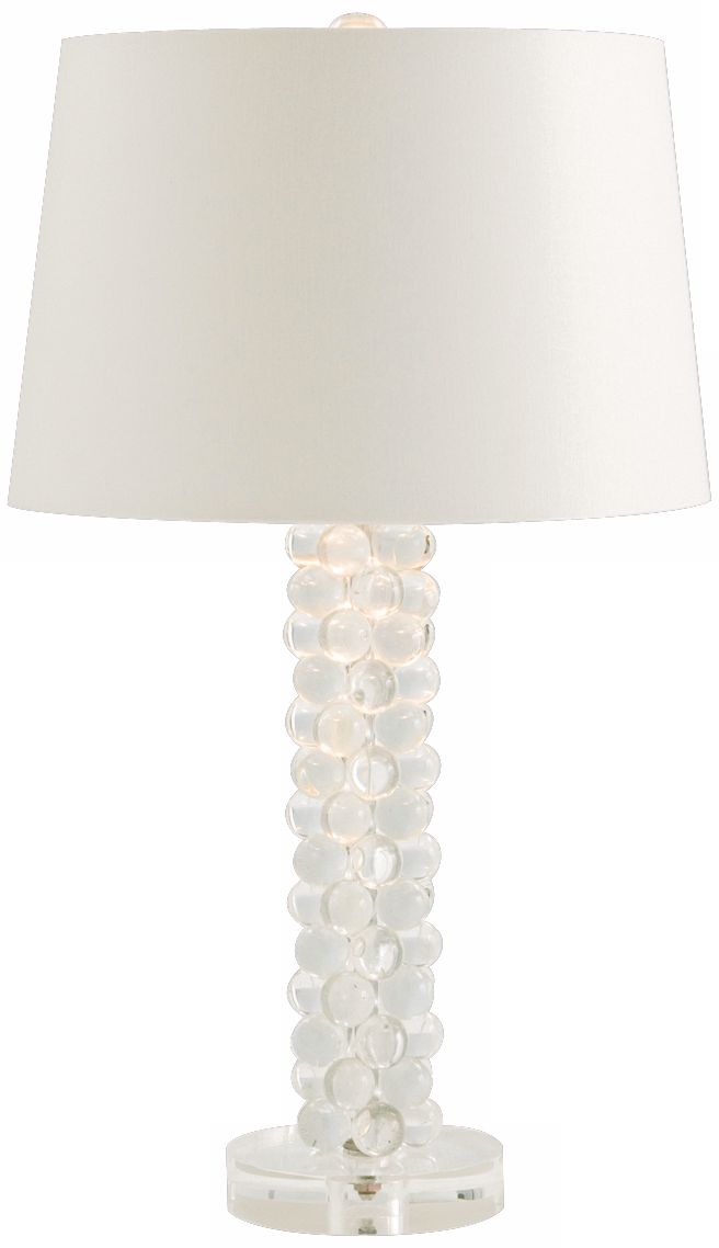 Adrian Glass Column 25 3/4" High Table Lamp