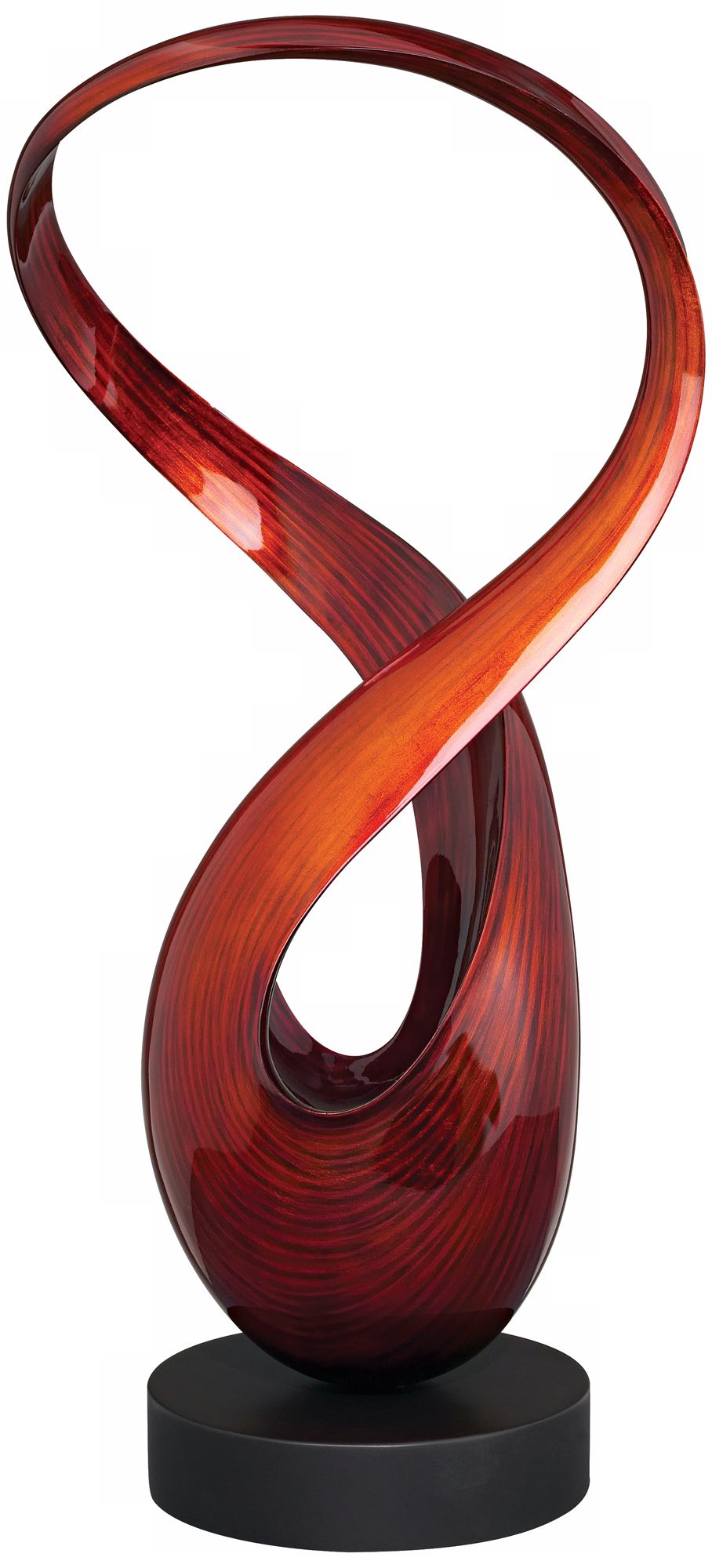 Autumn Orange Figure 8 Lacquered Twist Sculpture