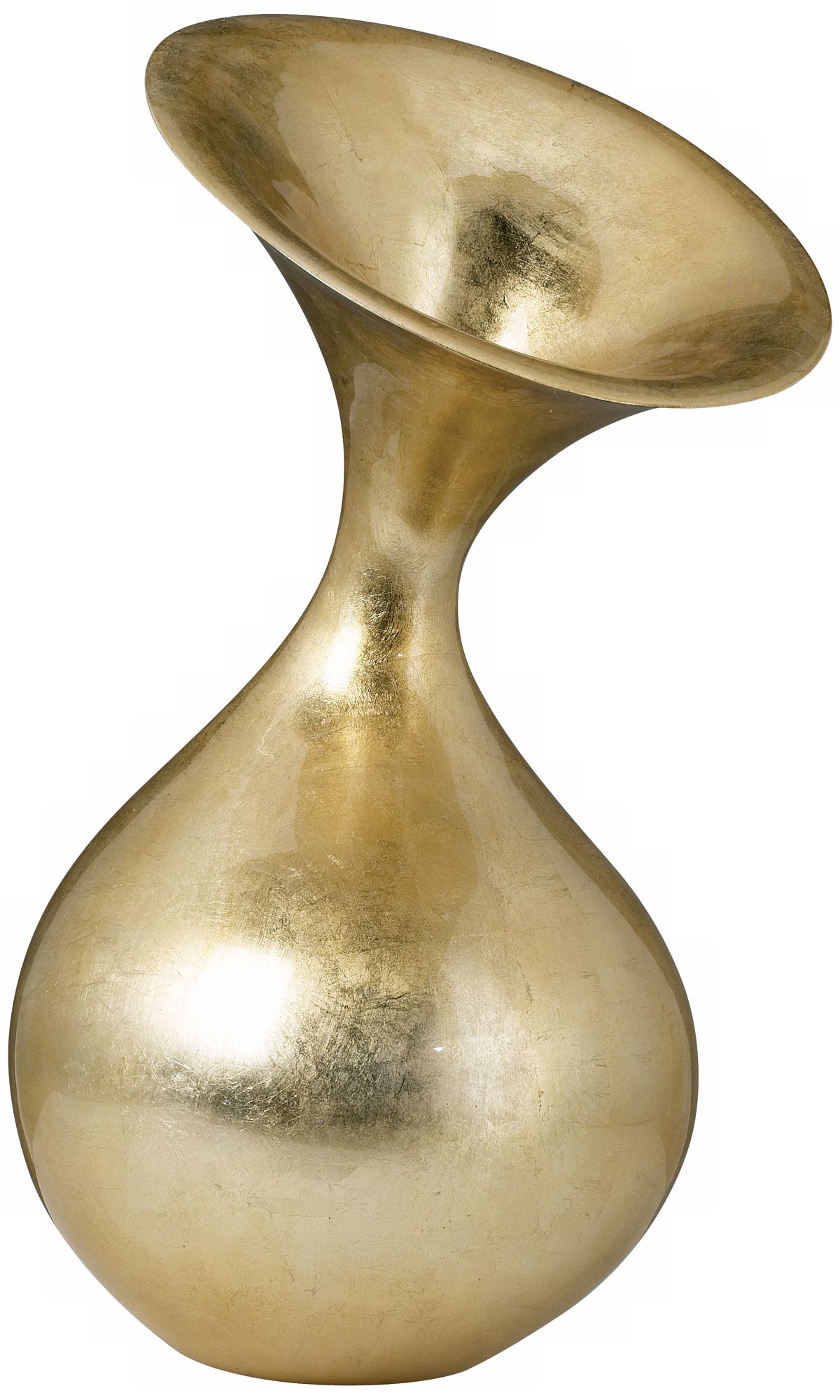 Small Champagne Lacquer Flared Opening Vase