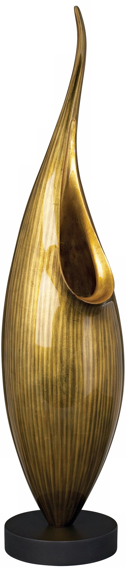 Large Tear Drop Champagne Lacquer Vase