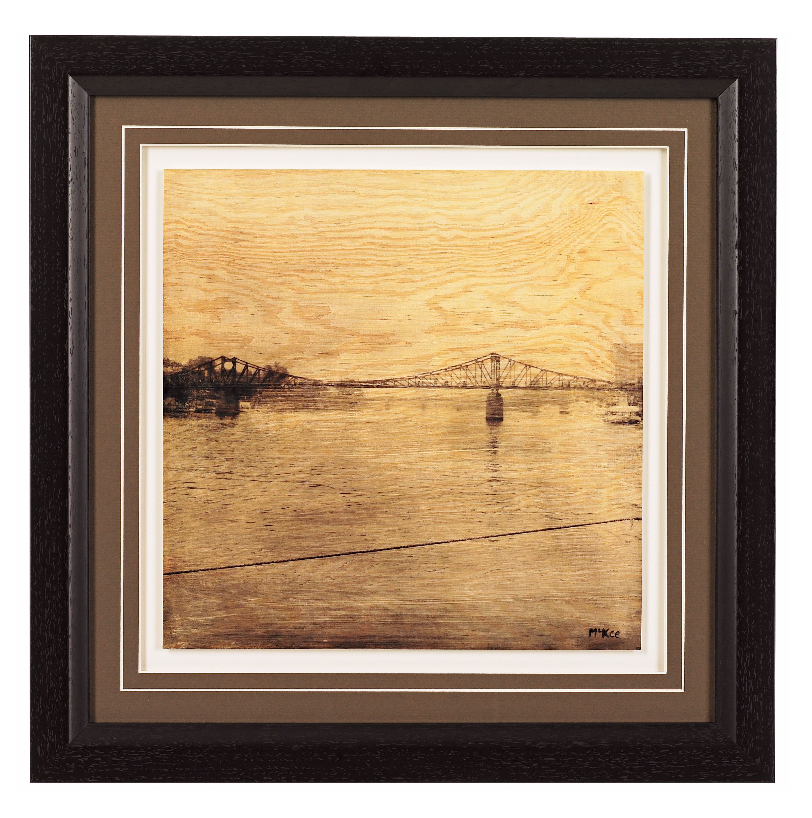 Frankfurt II Monochrome Framed Print 16" Square Wall Art