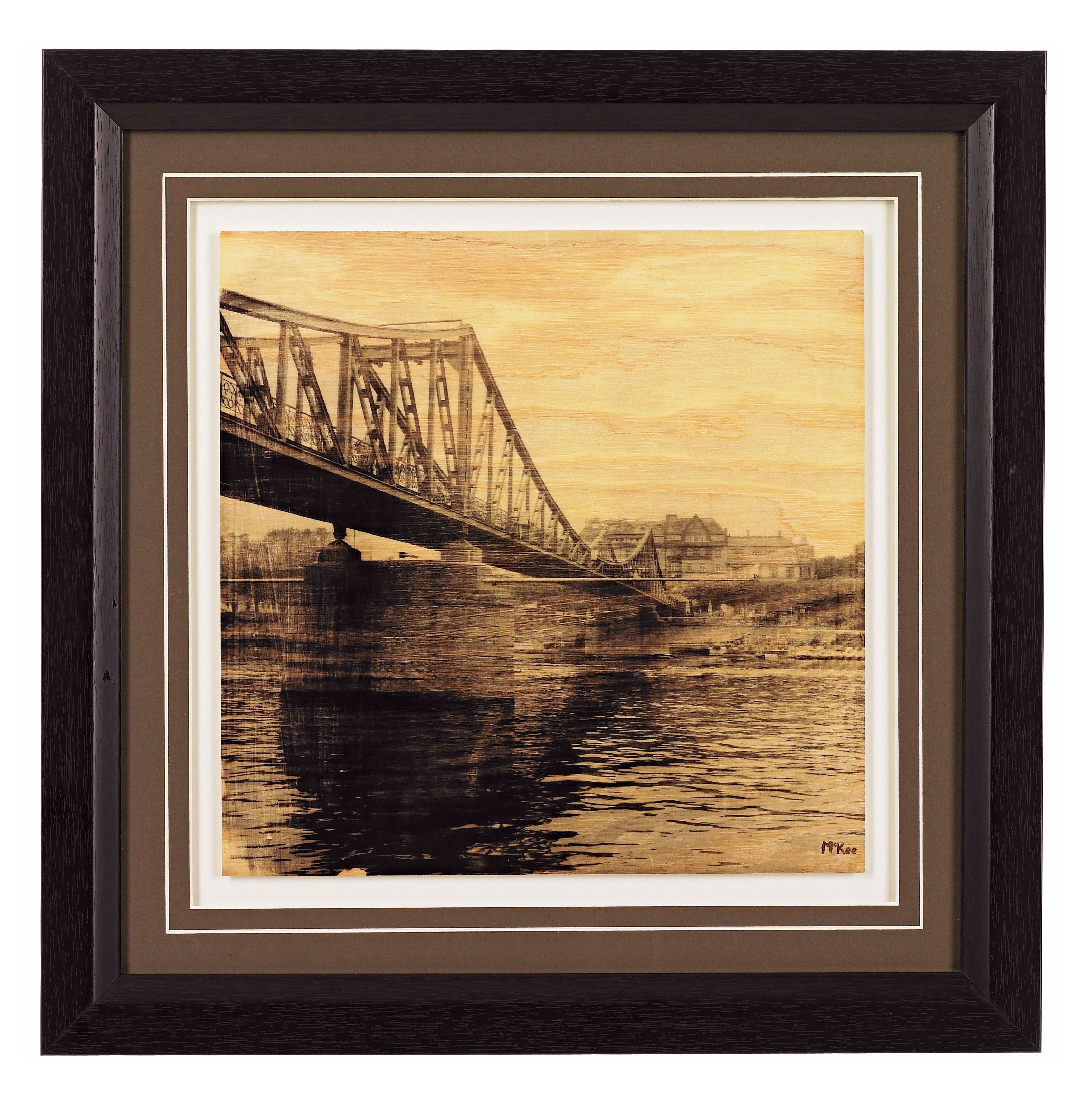Frankfurt II Monochrome B Framed Print 16" Square Wall Art