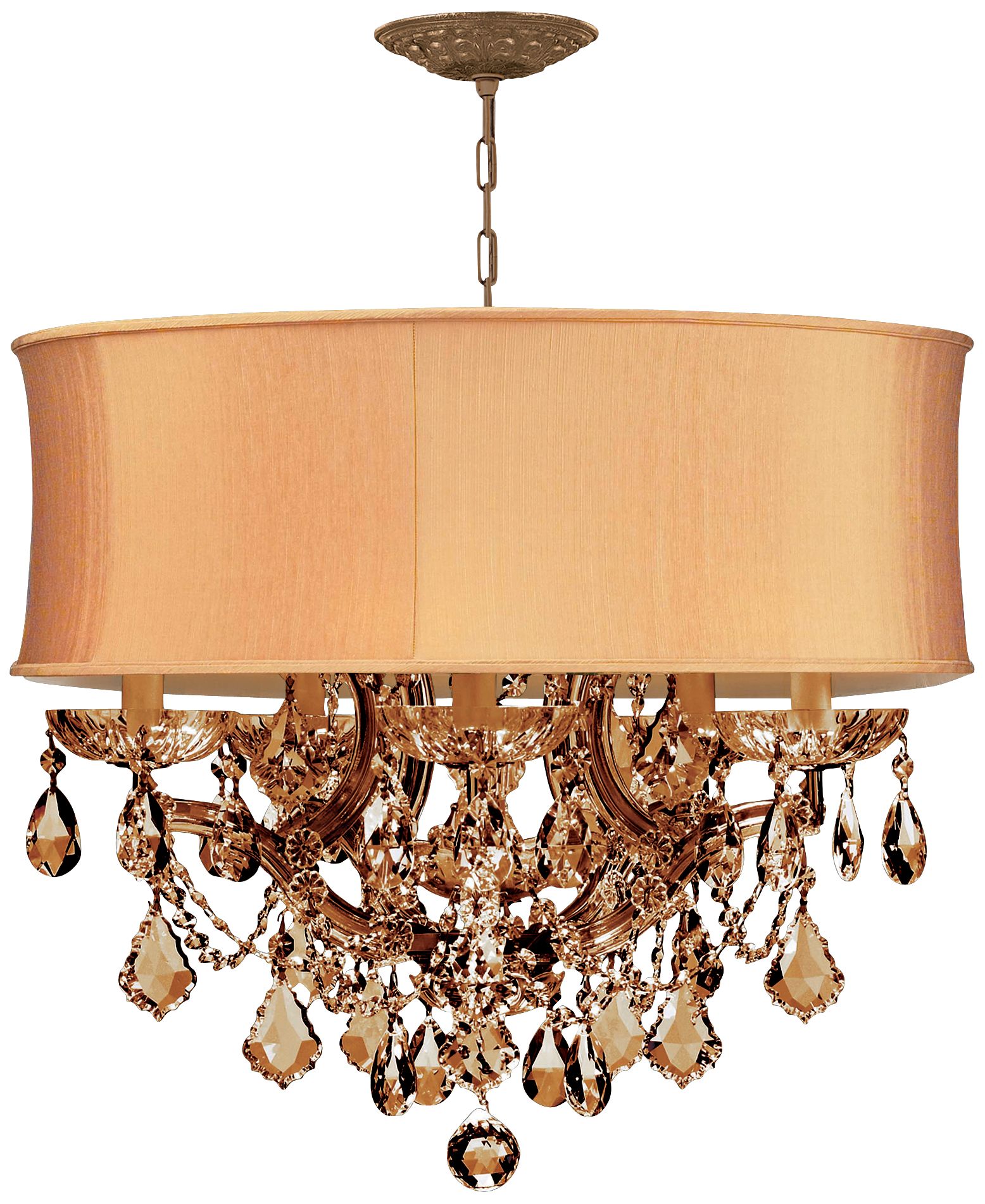 Brentwood Collection Harvest Gold 6-Light Crystal Chandelier