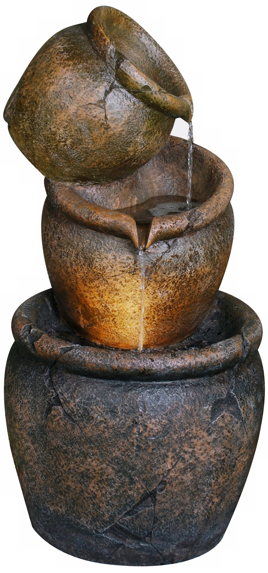 Garrison Lighted Zen Indoor-Outdoor Water Fountain