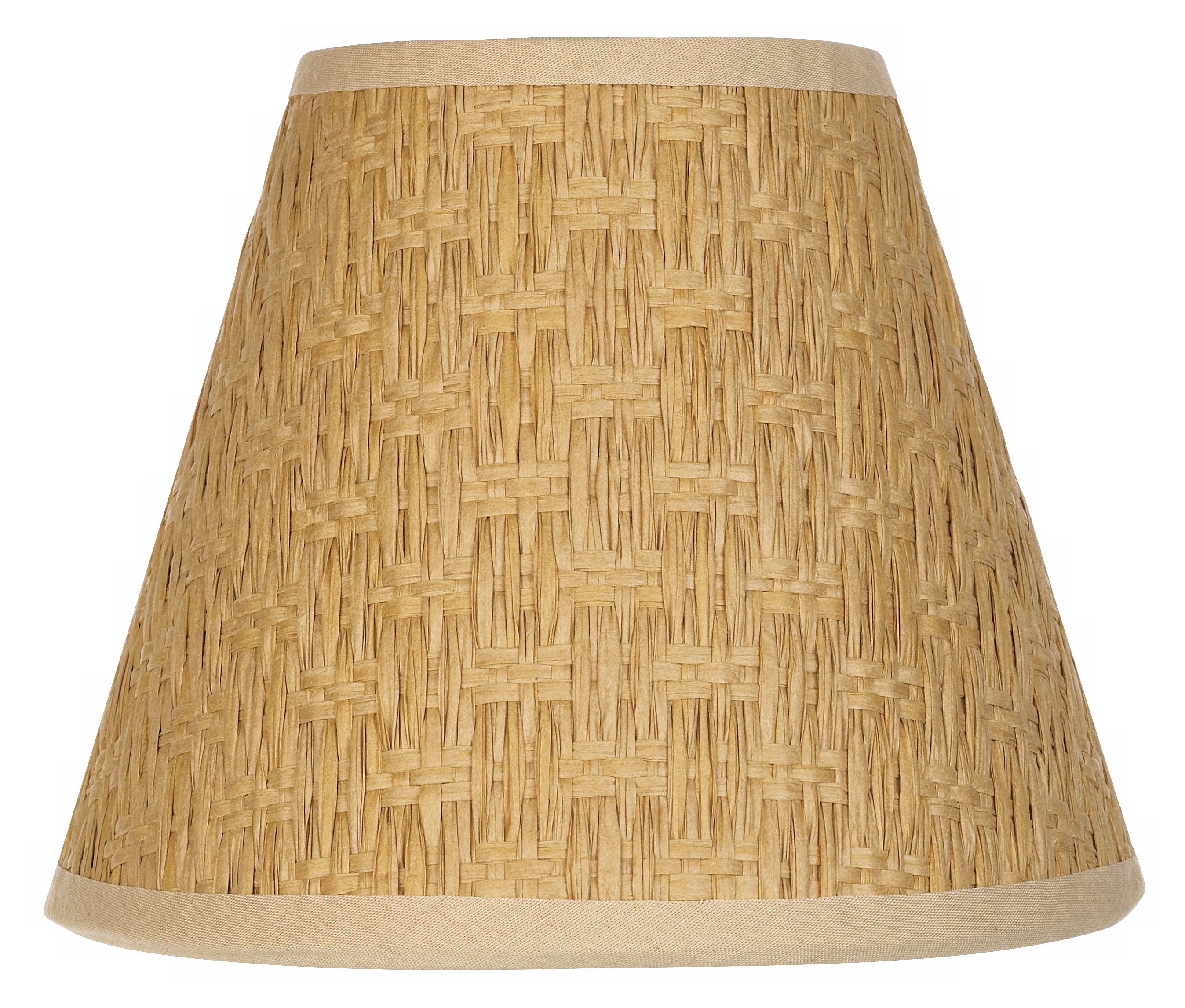 Raffia Weave Clip Shade 3x6x5 (Clip-On)