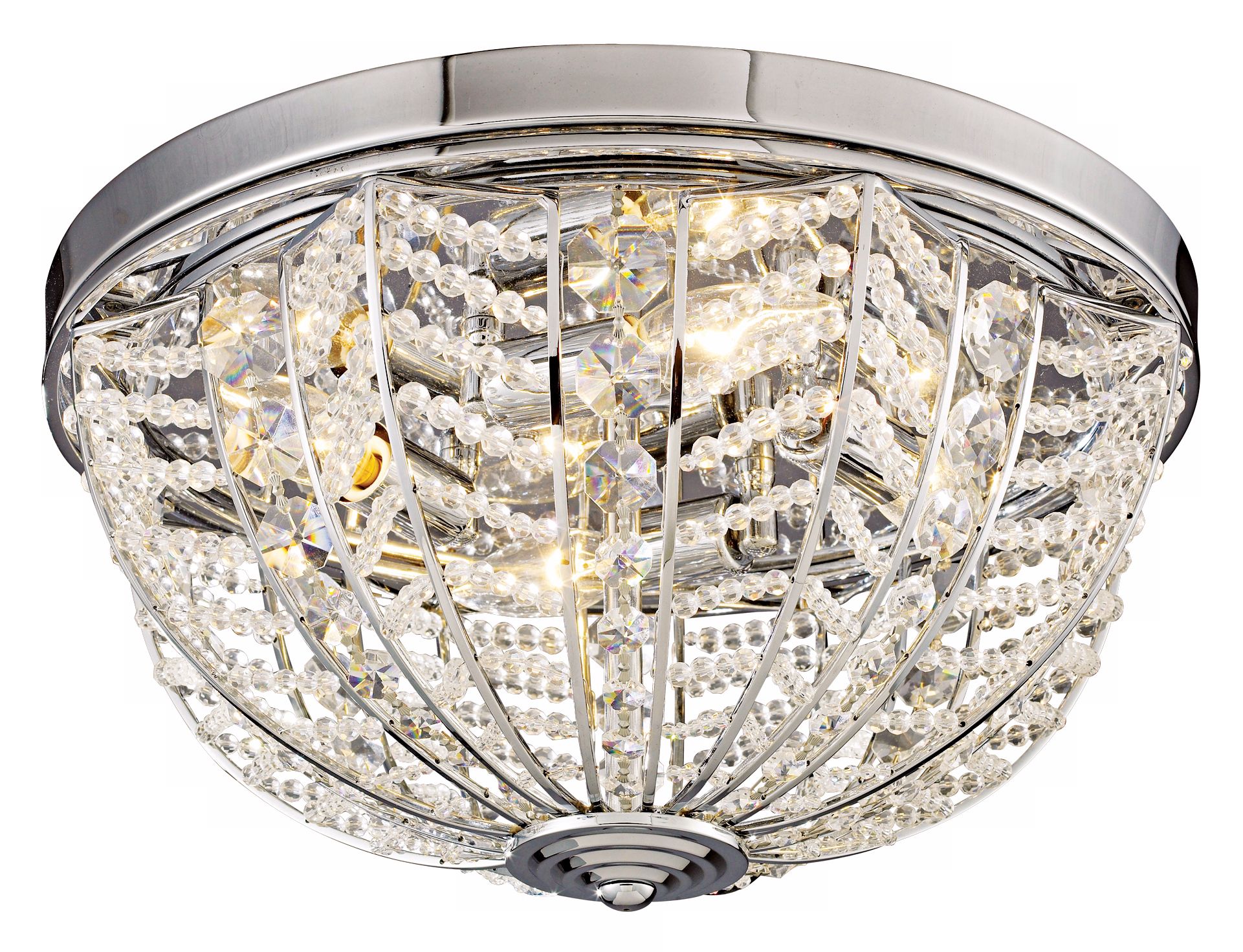 Oriah Polished Chrome 4-Light Flushmount Ceiling Light