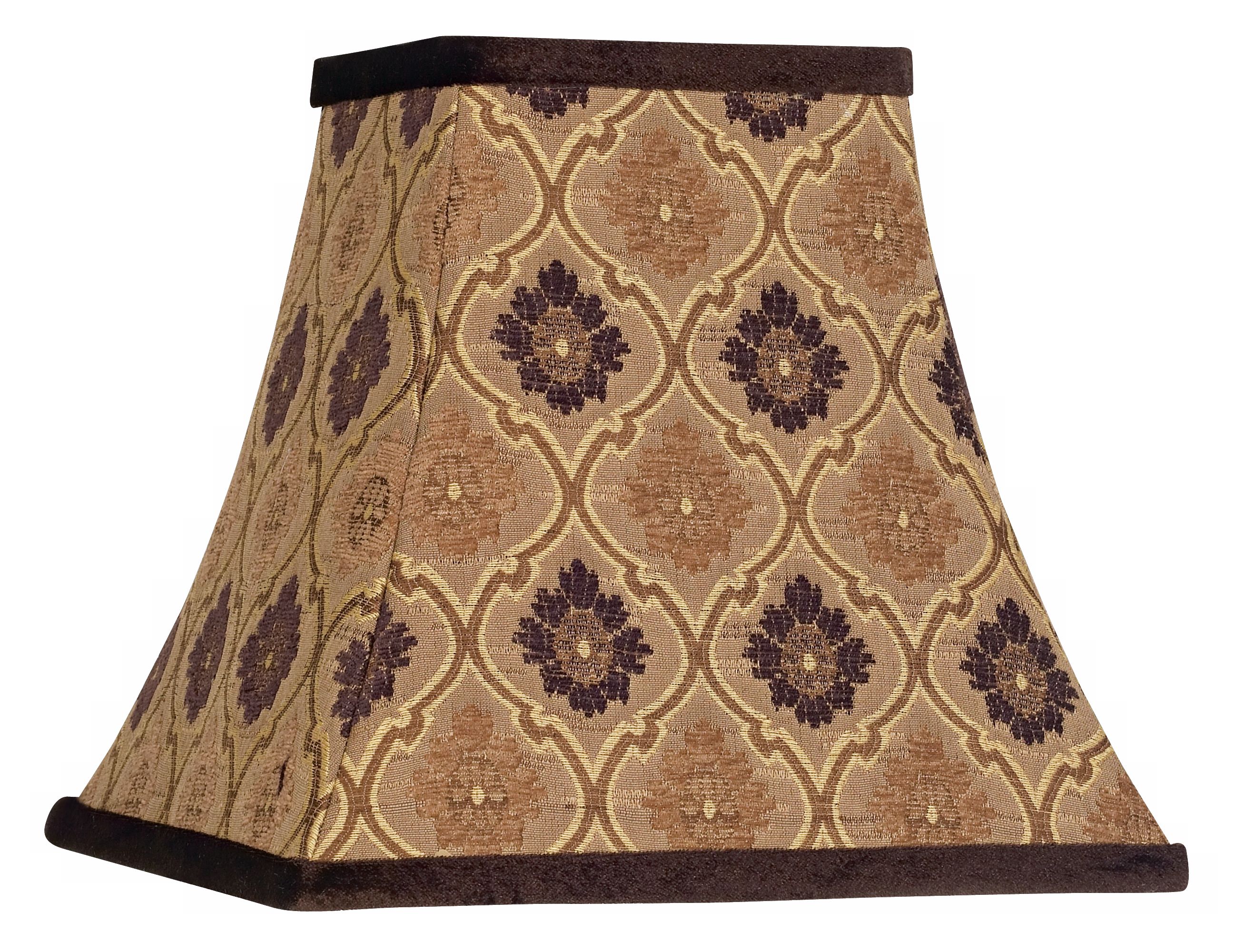 Brown Patterned Square Shade 5.25x10x9.5 (Spider)