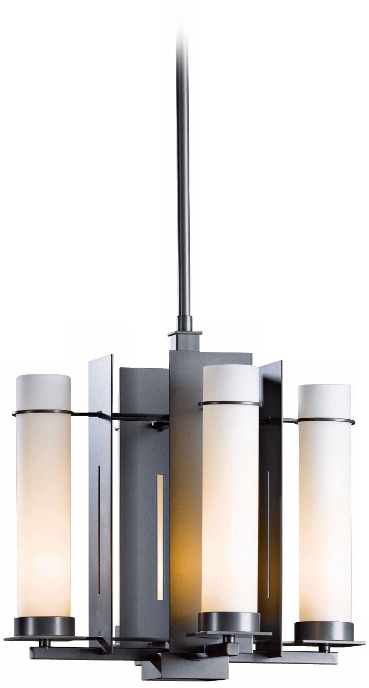 New Town Collection Opal Glass 4-Light Chandelier