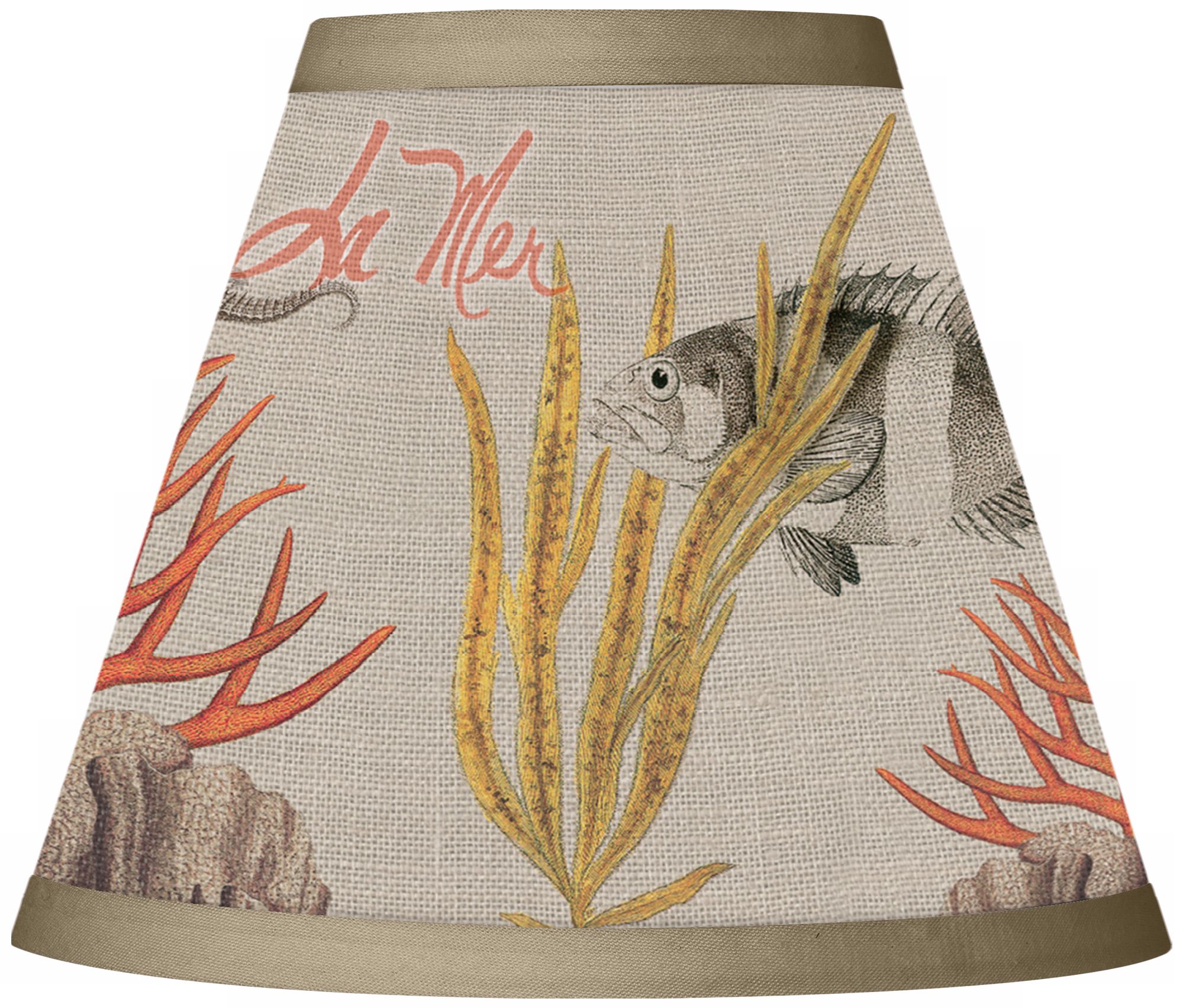 La Mer Coral Giclee Set of Six Shades 3x6x5 (Clip-On)