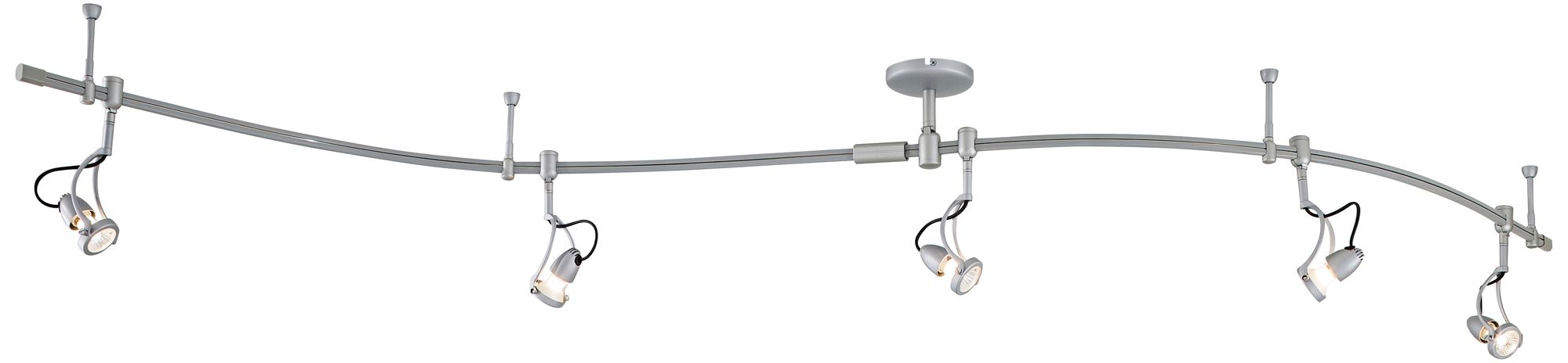 George Kovacs Silver Finish 5-Light Rail Track Kit