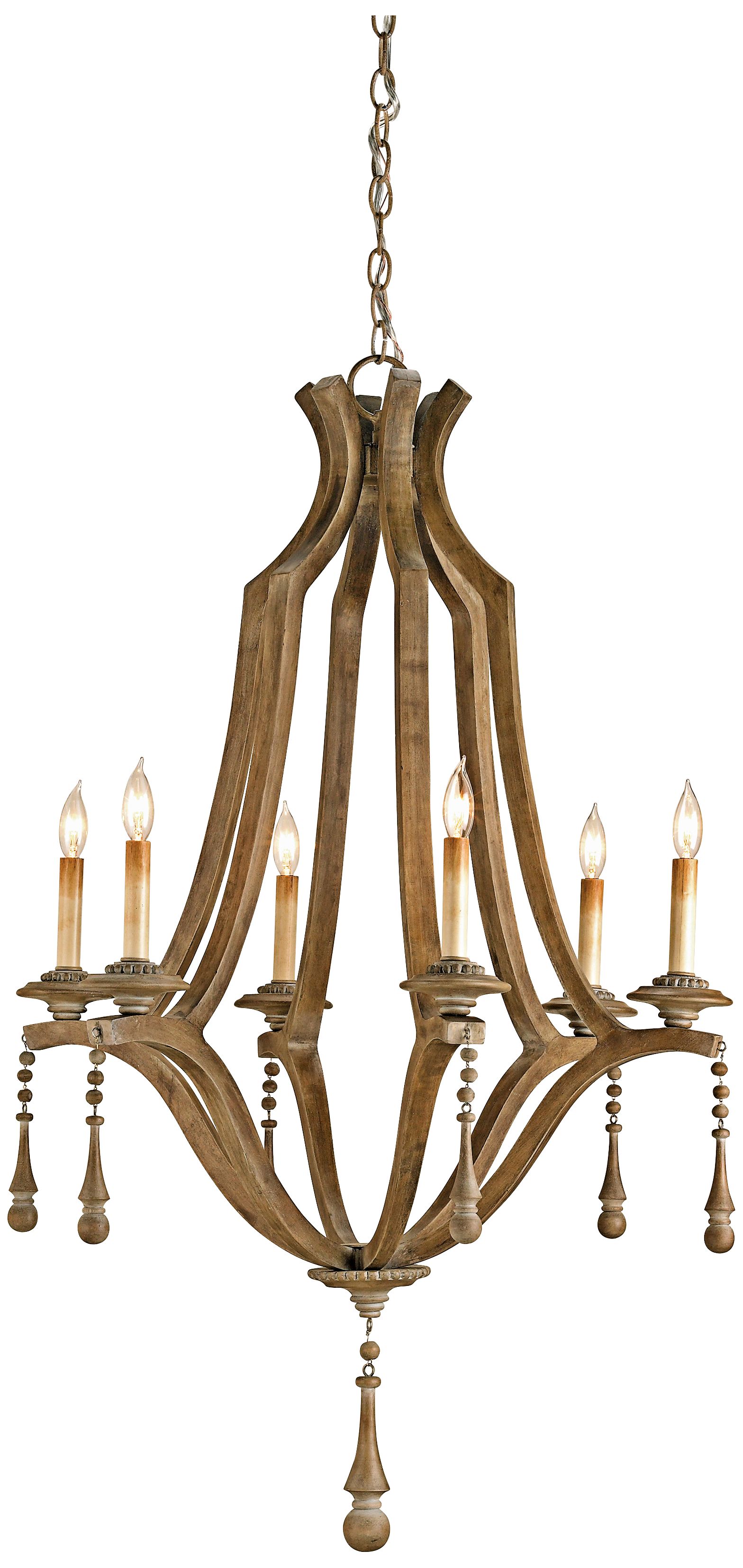 Currey and Company Simplicity 6-Light 25" Wide Chandelier