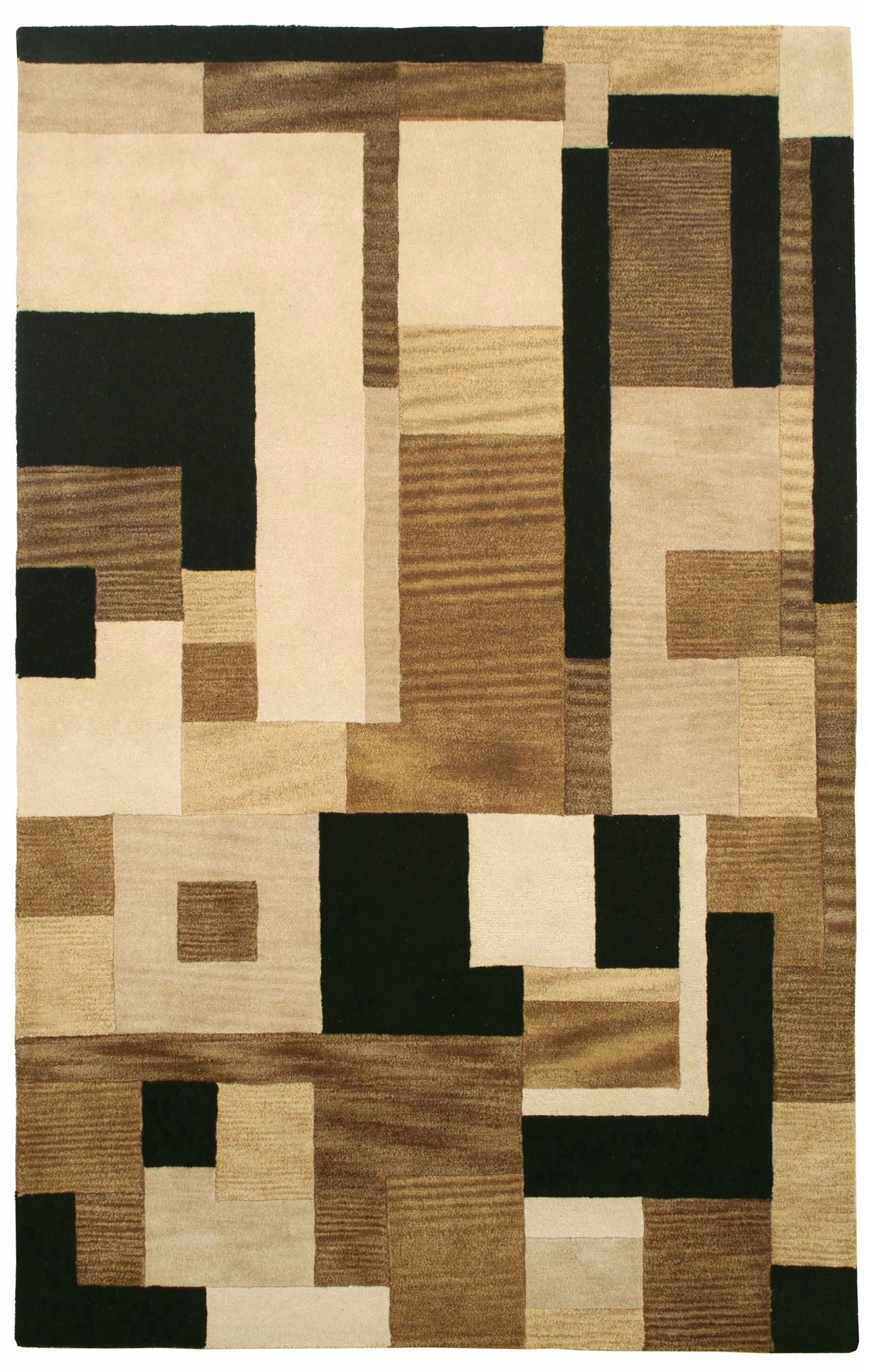 Natural Wool CollectionTribeca Black Multi Area Rug