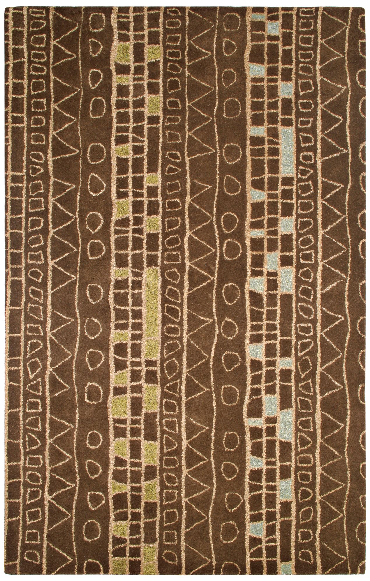Micro Elements Brown Area Rug