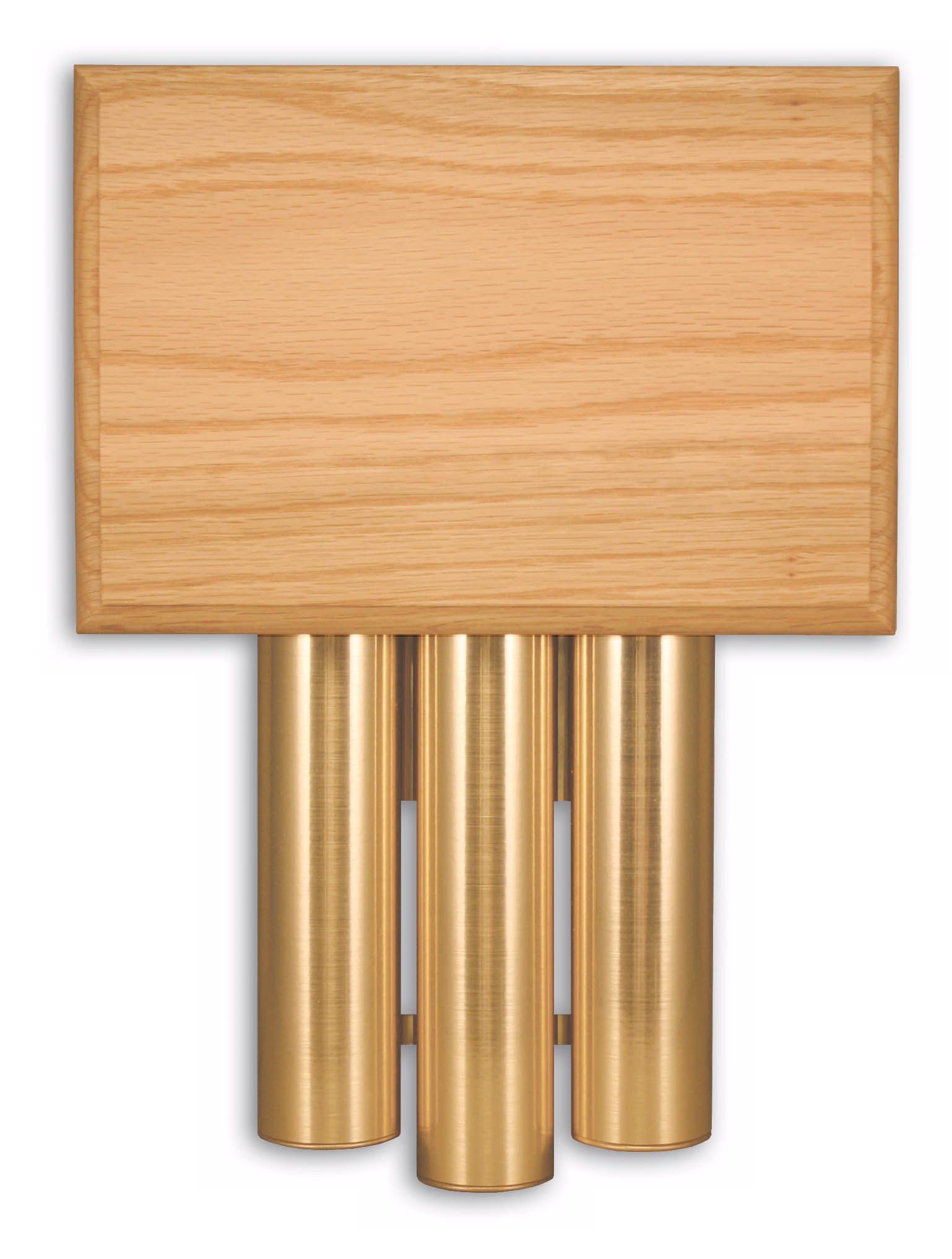 Traditional Golden Oak Satin Brass Tube Door Chime K6213