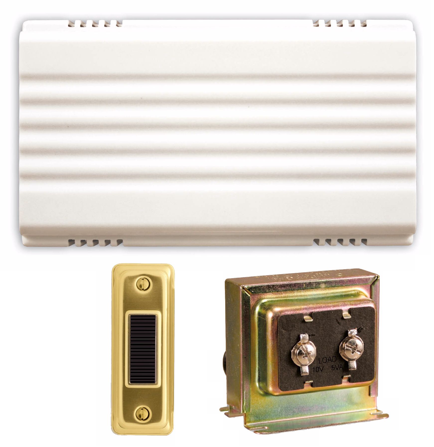 White Battery or Hardwired Door Chime Contractor Kit