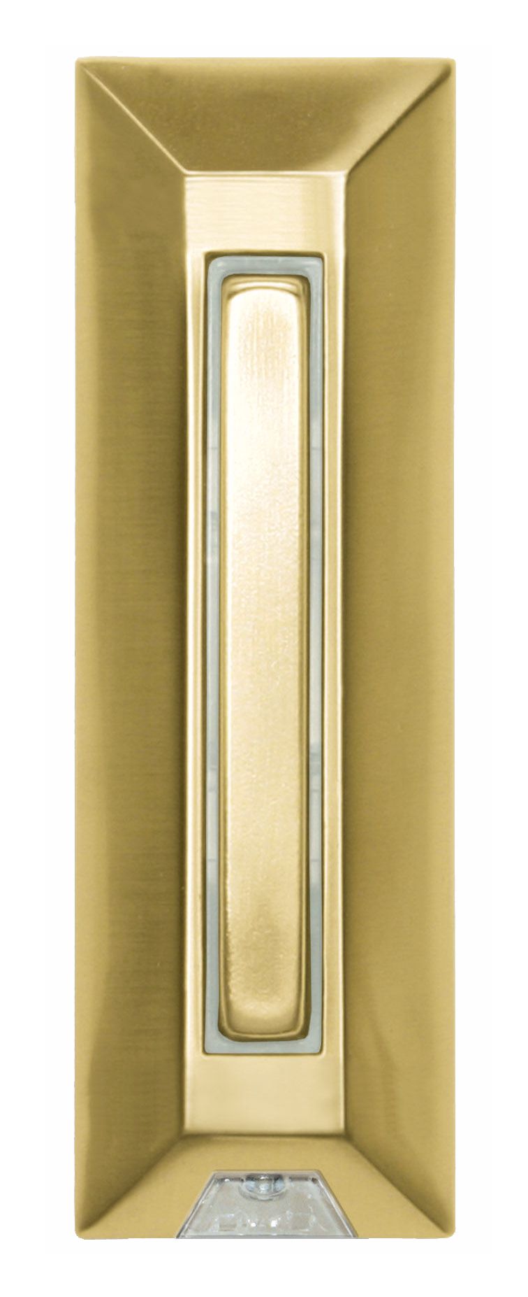 Polished Brass Rectangular LED Doorbell Button