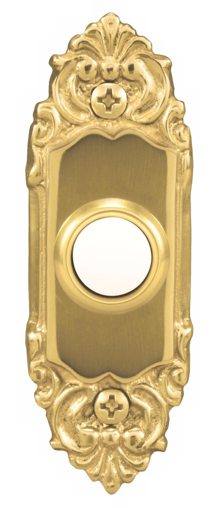 Polished Brass Traditional Lighted Doorbell Button