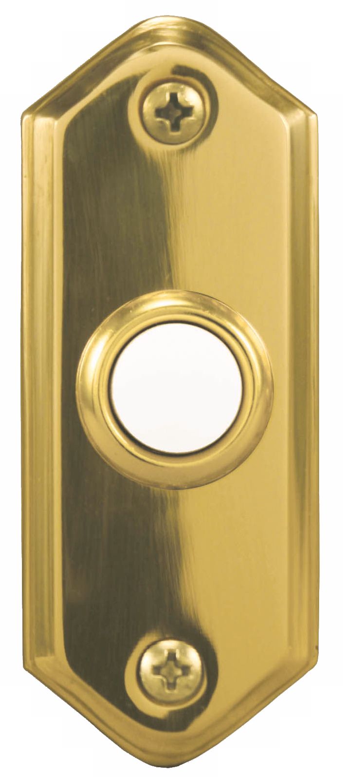Polished Brass Lighted Push Button Doorbell Button