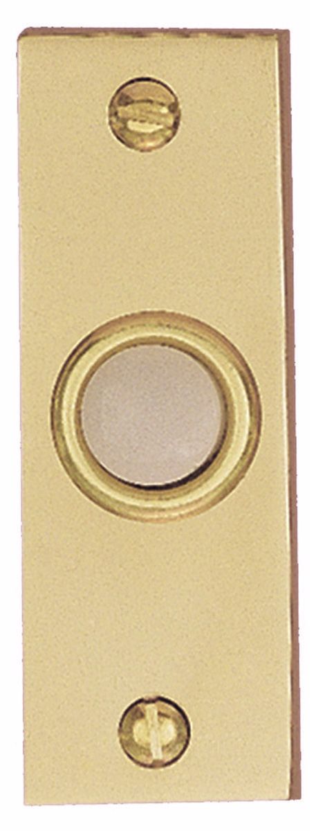 Polished Brass Bar Style Lighted Doorbell Button
