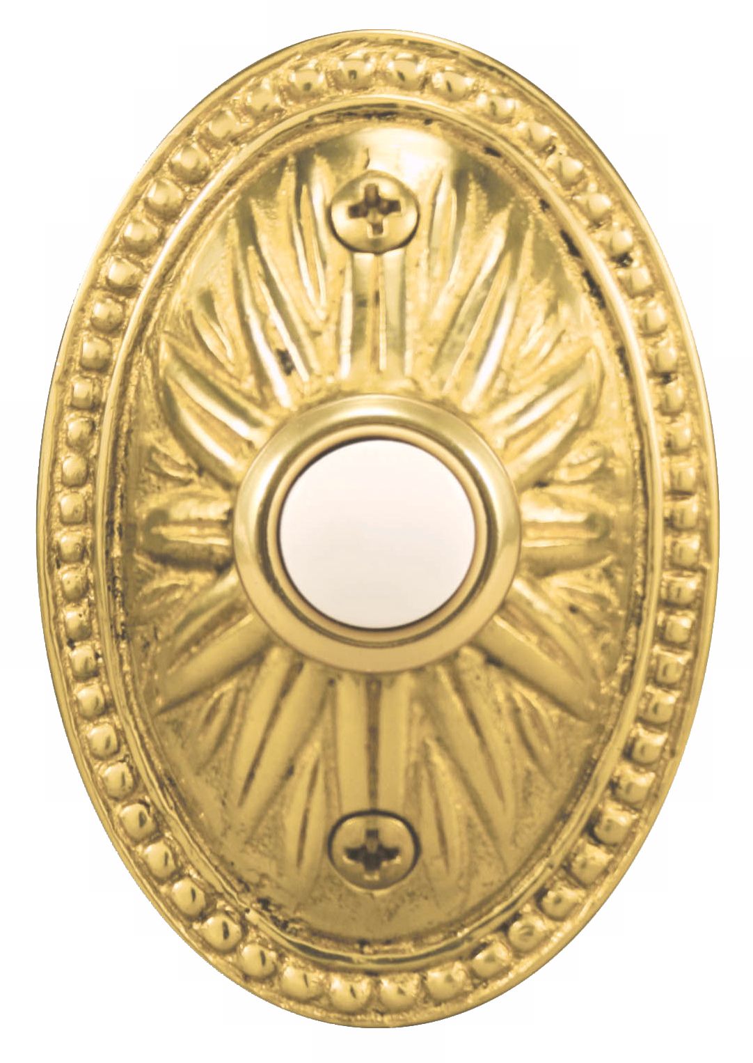 Polished Brass Sand-Casted Lighted Doorbell Button