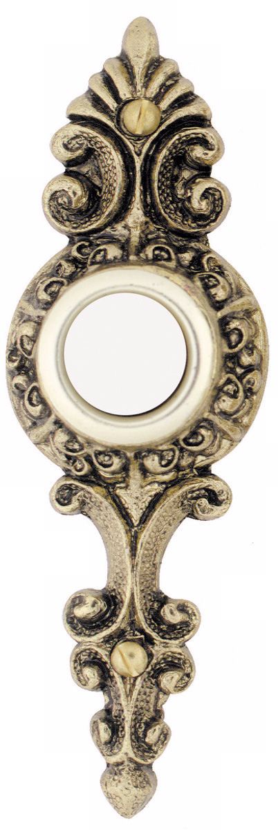 Antique Brass Decorative Lighted Doorbell Button