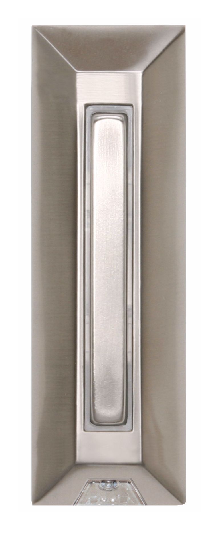 Satin Nickel Rectangular LED Doorbell Button