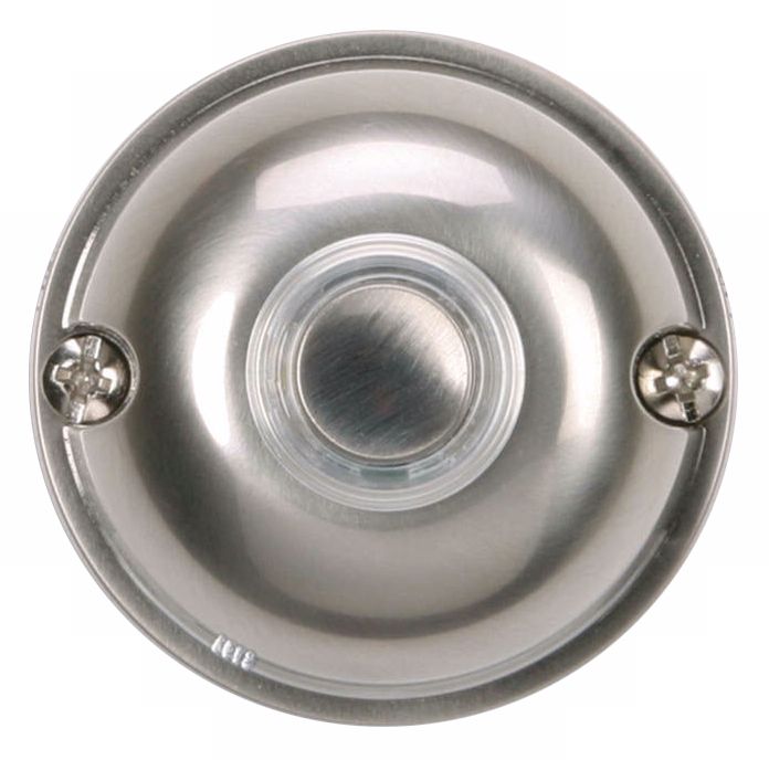 Satin Nickel 2" Round LED Doorbell Button
