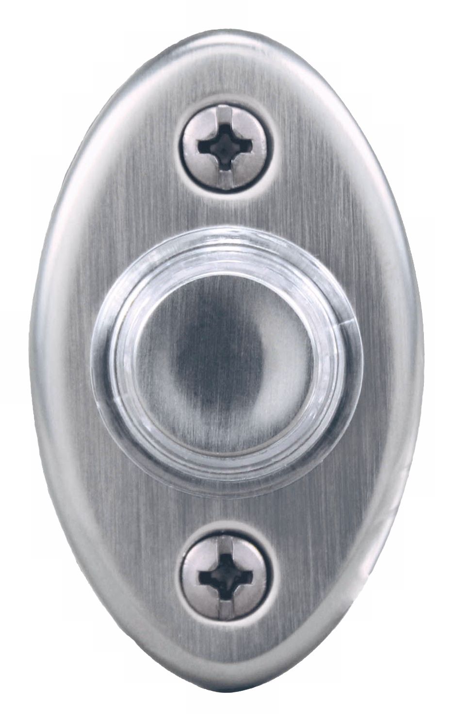 Satin Nickel Oval LED Doorbell Button