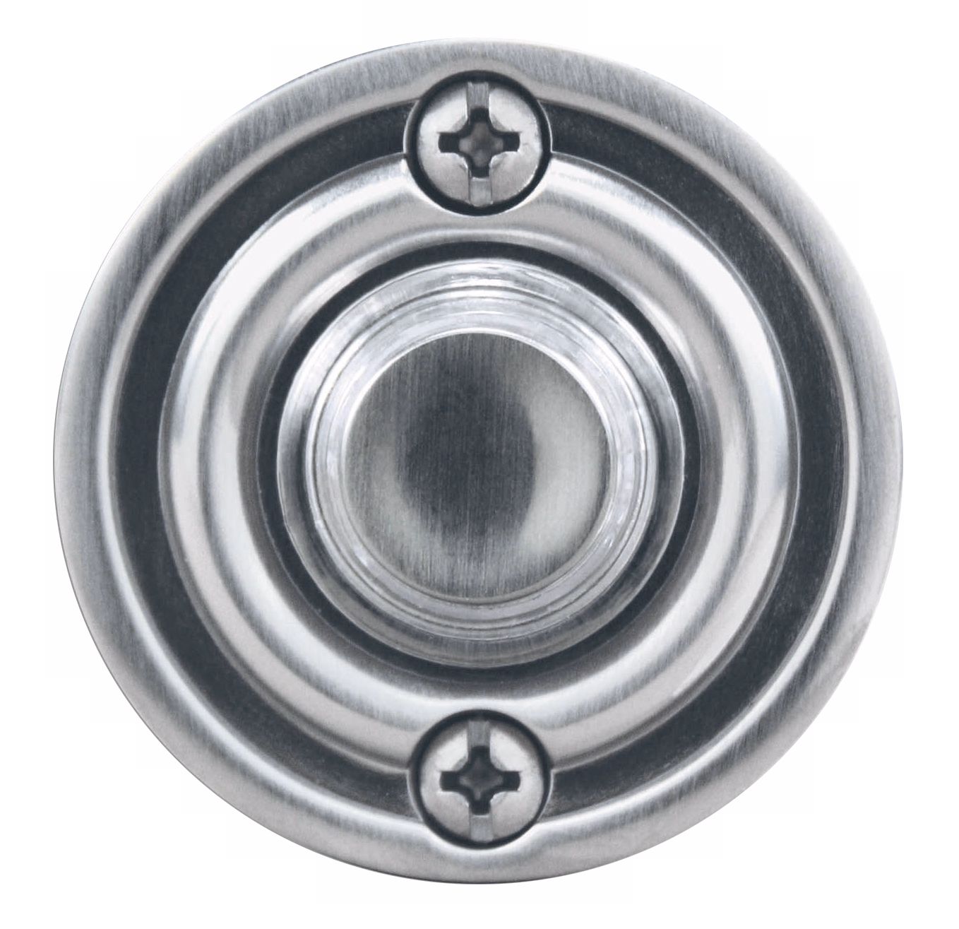 Satin Nickel 1 3/4" Round LED Doorbell Button