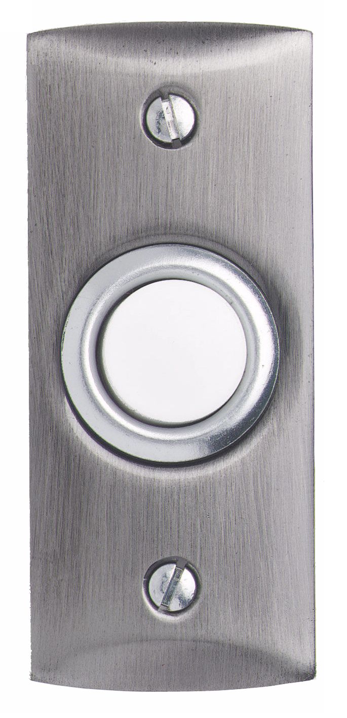 Satin Nickel Round Lighted Doorbell Button