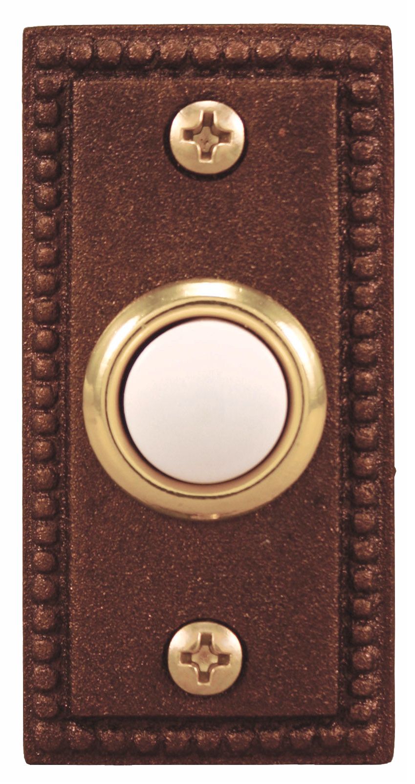 Antique Copper Beaded Lighted Doorbell Button