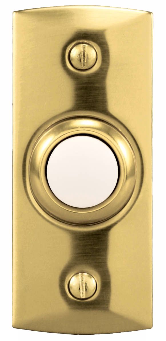 Basic Series Polished Brass Lighted Doorbell Button