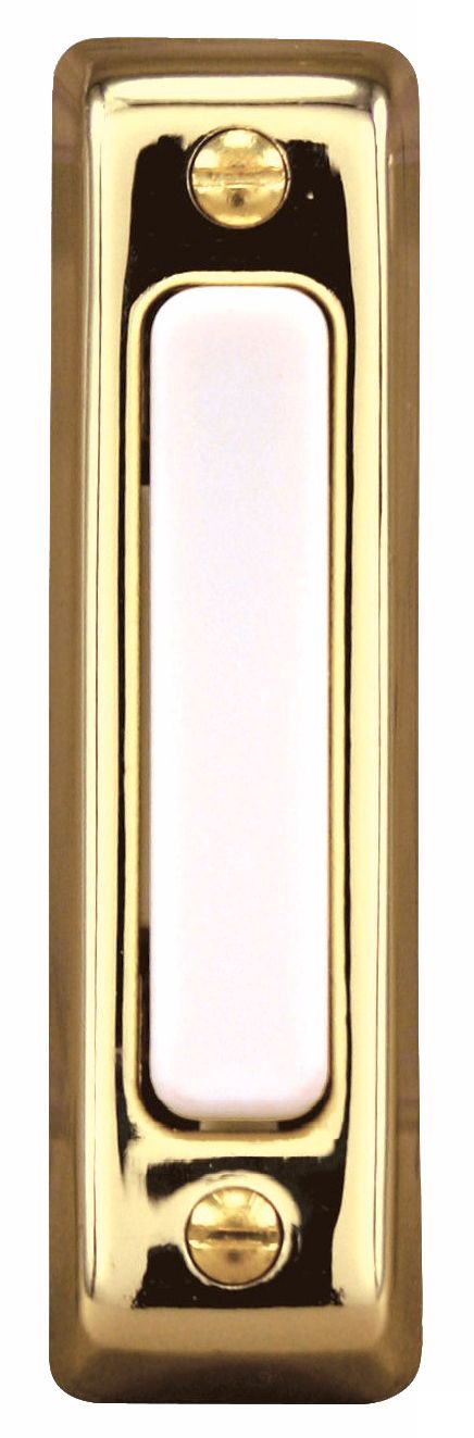 Basic Series Polished Brass Doorbell Button