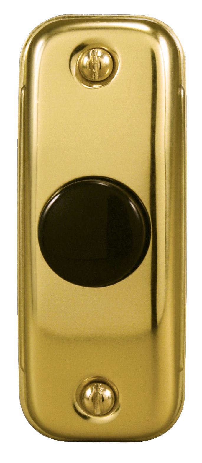 Basic Series Gold with Round Black Button Doorbell Button