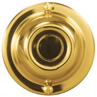 Basic Series Gold with Black 1 34 Round Doorbell Button K6280